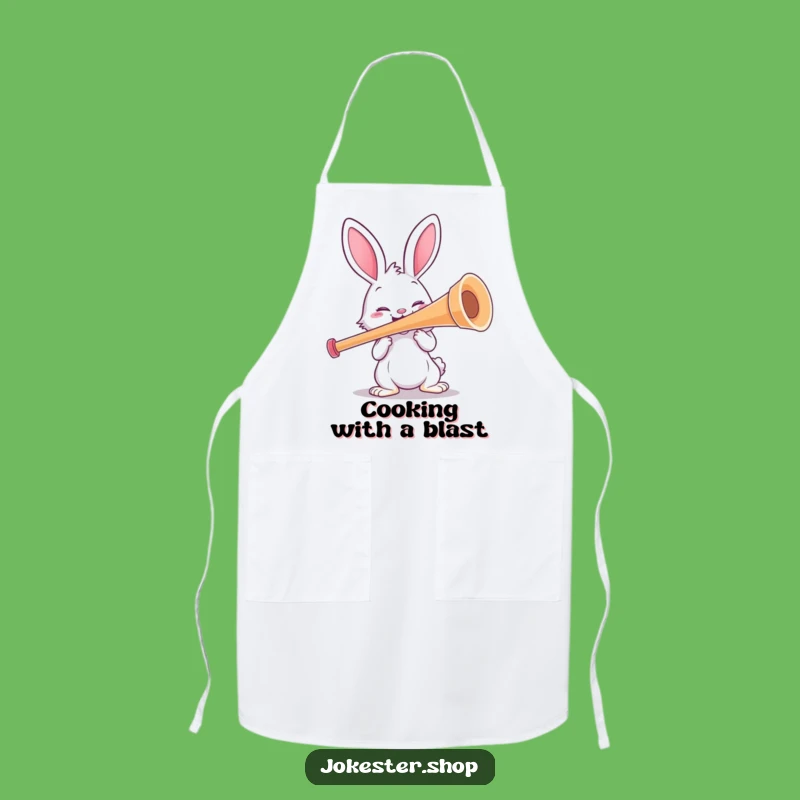 Funny Rabbit Kazoo Apron: Hilarious Kitchen Wear for Culinary Maestros
