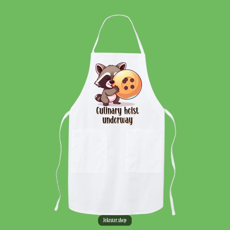 Funny Raccoon Apron: Kitchen Heist Humor, Unique Gift!