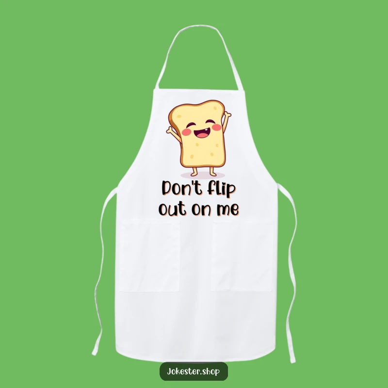 Funny Toast Handstand Wobble Apron, Kitchen Humor for Breakfast Lovers