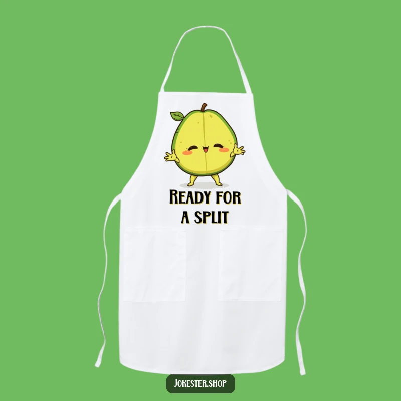 Funny Avocado Split Apron: Confident Fruit Kitchen Wear for a Hilarious Chef Gift