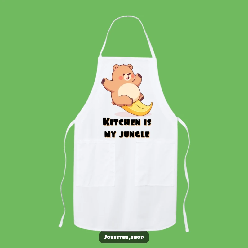 Funny Bear Banana Slip Apron: Cook Up Laughs with this Hilarious Kitchen Accessory