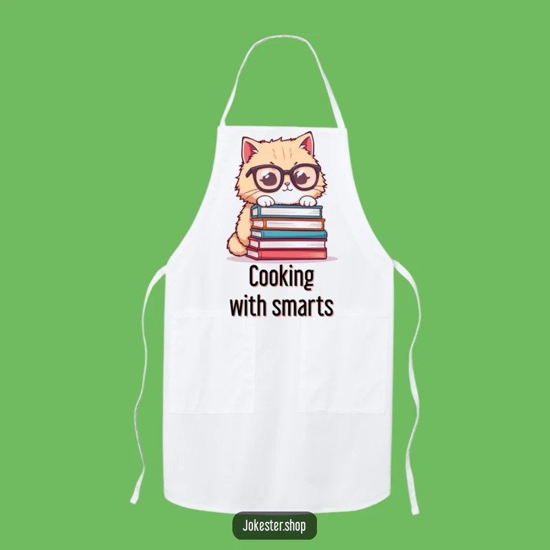 Funny Cat Glasses Apron - Scholarly Chef Humor, Perfect Funny Kitchen Gift