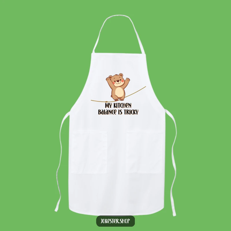 Funny Clumsy Bear Apron - Hilarious Chef's Attire and Funny Gift