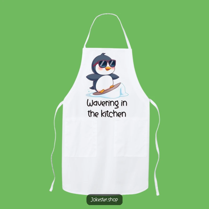 Funny Penguin Surfer Apron - 😎 Chill Kitchen Vibes and Funny Gift