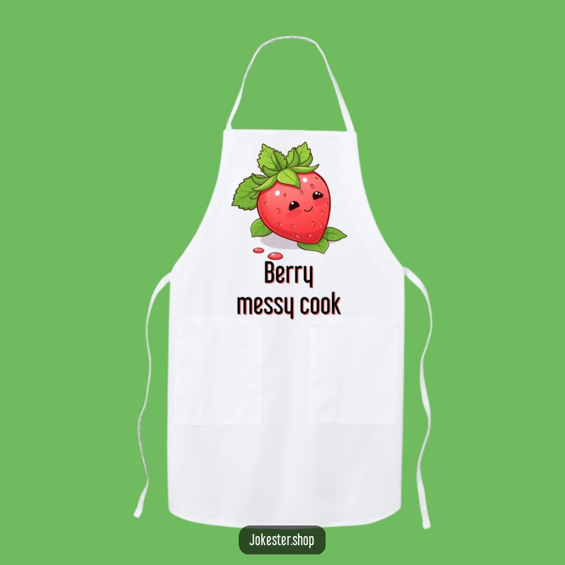 Funny Strawberry Trip Apron: Blushing Fruit Kitchen Wear for a Hilarious Chef Gift