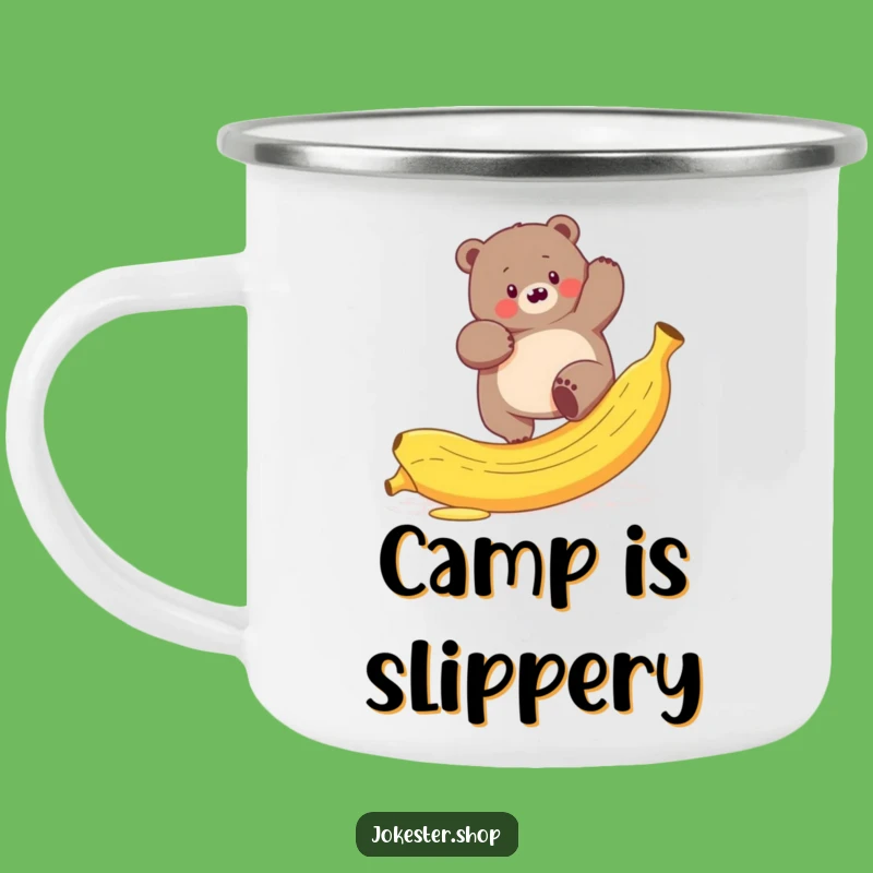 Funny Bear Slip Campfire Mug - Hilarious Outdoor Gift for Nature Lovers