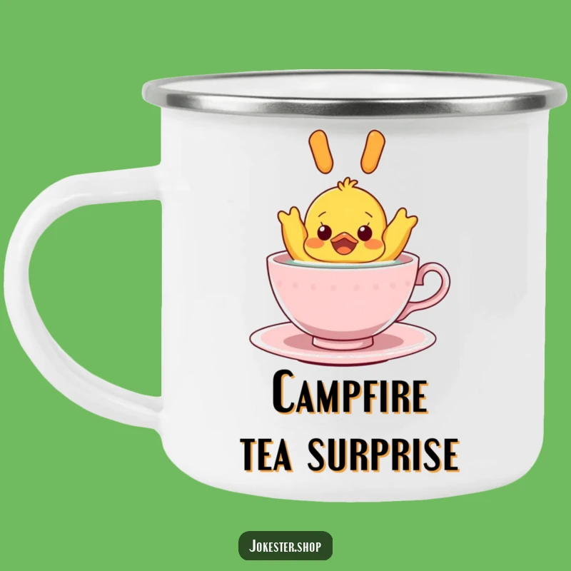 Funny Rubber Ducky Teacup Camping Mug: Surprise Adventure, Hilarious Outdoor Gift!