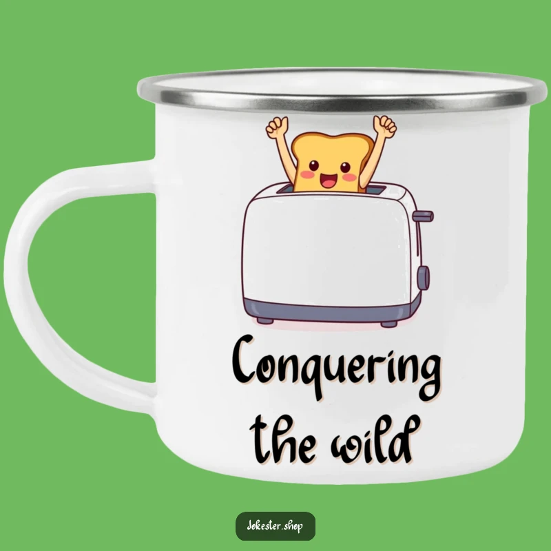 Funny Toast Triumph Camping Mug - Fuel Your Adventures with Victory, Funny Gift