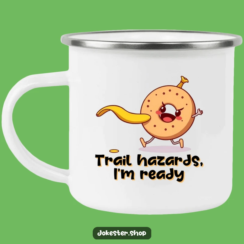 Funny Banana Peel Bagel Camping Mug: Adventure with Antics, A Hilarious Gift!