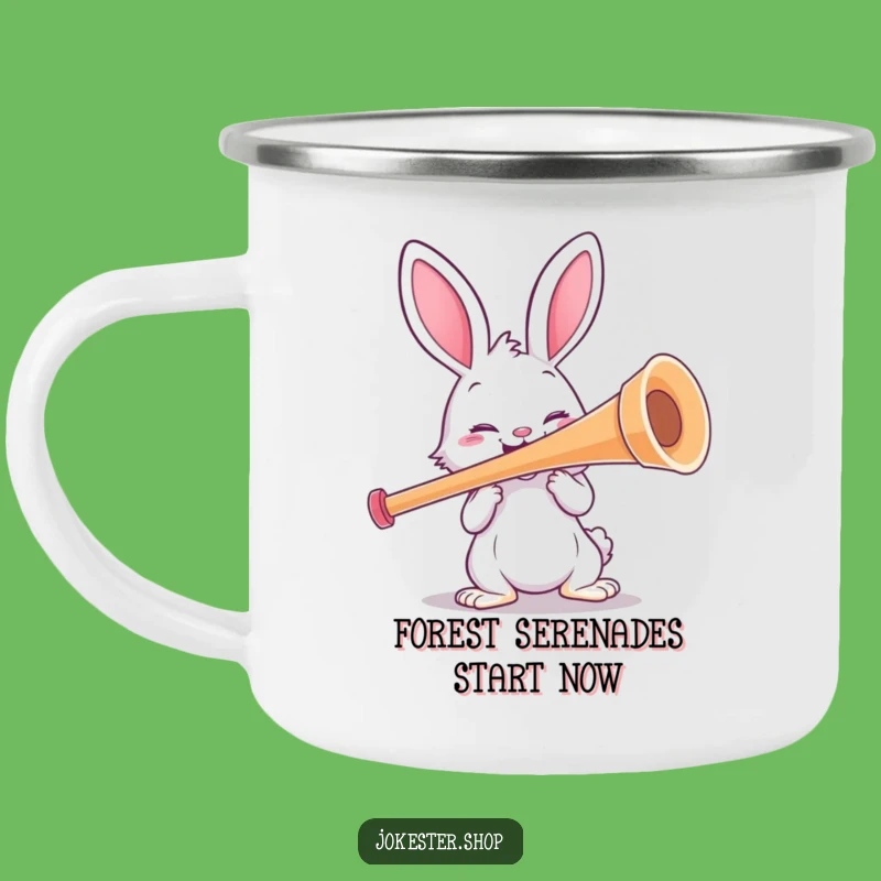 Funny Rabbit Kazoo Camping Mug: Hilarious Outdoor Gear for Happy Campers