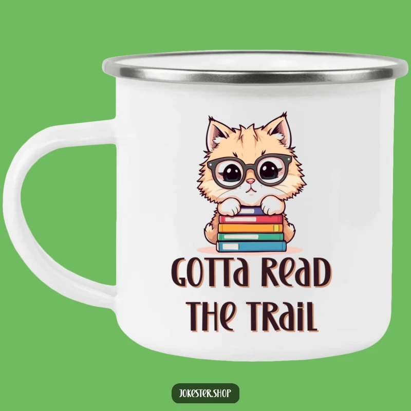 Funny Cat Campfire Mug - Hilarious Outdoor Gift for Bookish Adventurers