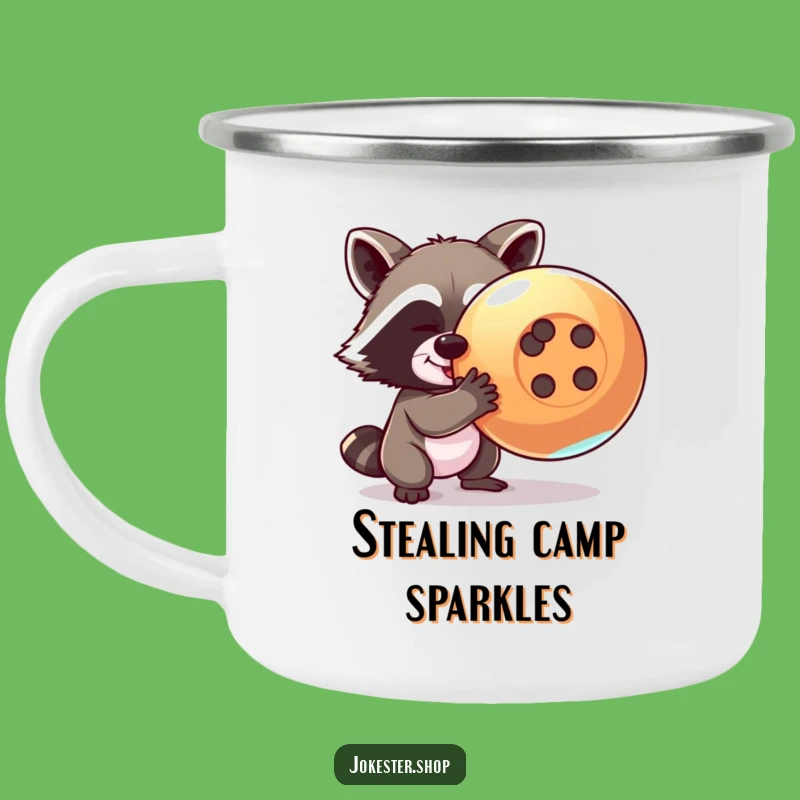 Funny Raccoon Camping Mug: Heisty Brews, Perfect Outdoor Gift!