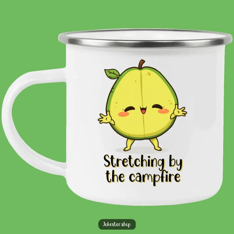 Funny Avocado Split Camping Mug: Confident Eco-Friendly Fruit Cup for a Hilarious Gift