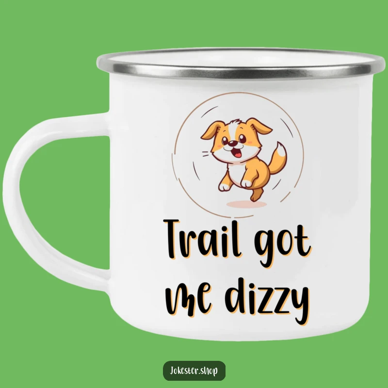 Funny Doggy Dizzy Campfire Mug - Hilarious Outdoor Gift for Energetic Souls