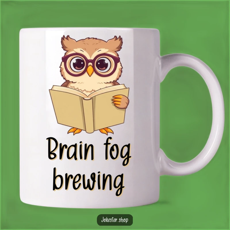 Funny Confused Owl Reading Mug - Hilarious Bookworm Gift for Smarty Pants