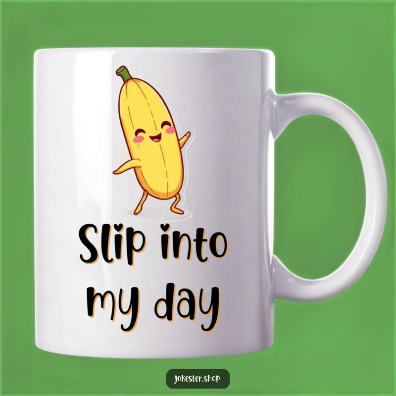Funny Banana Peel Mug: Slipping Character Gag, Hilarious Gift for Comedy Lovers