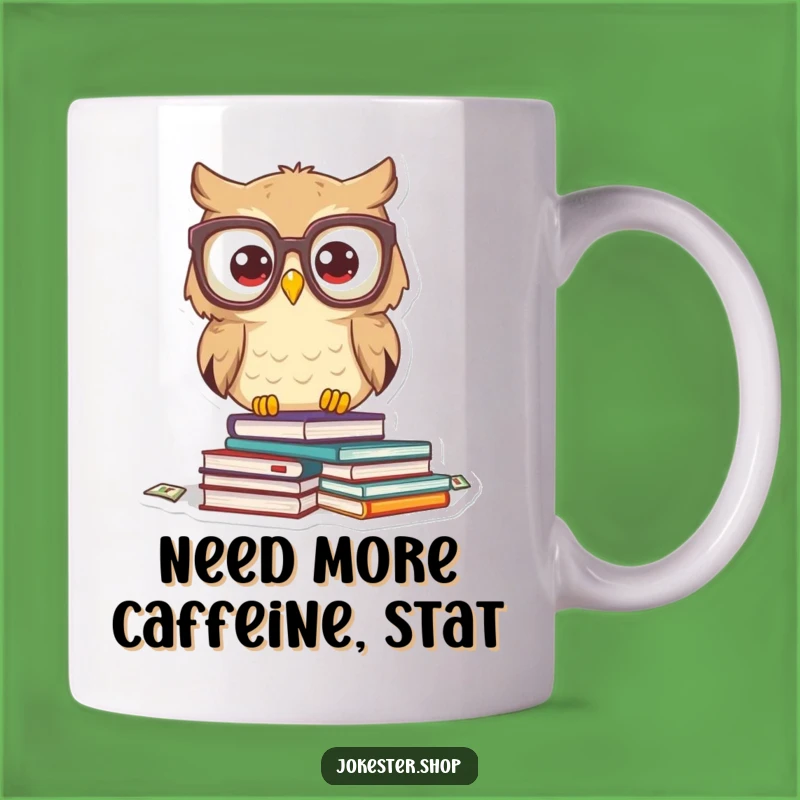 Funny Owl Glasses Mug: Hilarious Bookworm Gift for Startled Scholars