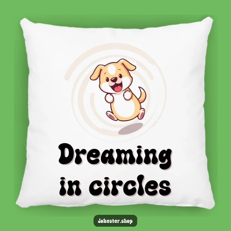 Funny Bewildered Dog Pillow - Cozy Chase Humor, Great Humorous Gift
