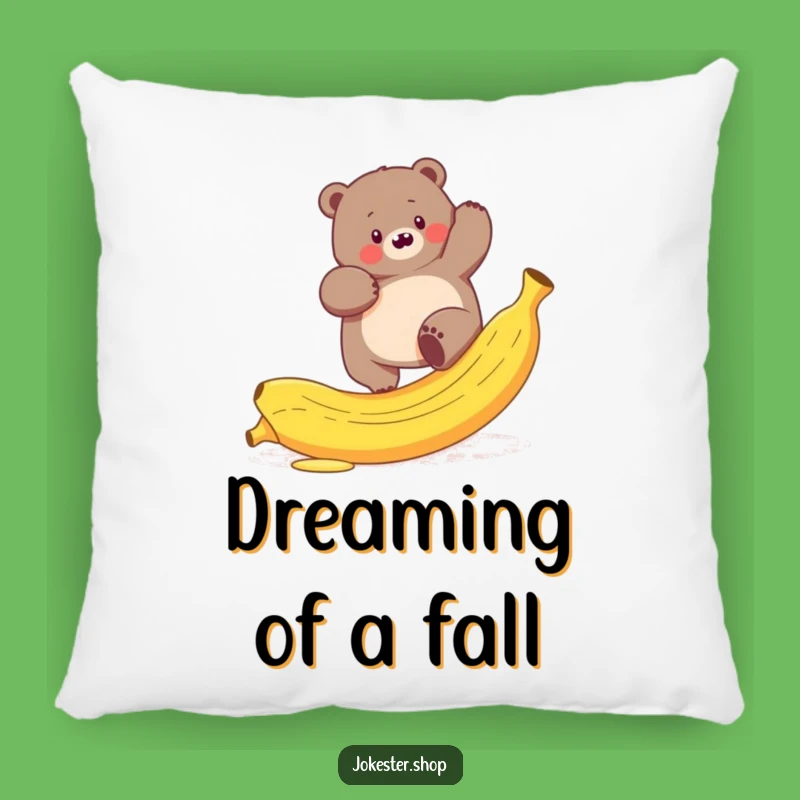 Funny Bear Banana Pillow - Cozy & Hilarious Accent for Nature Lovers