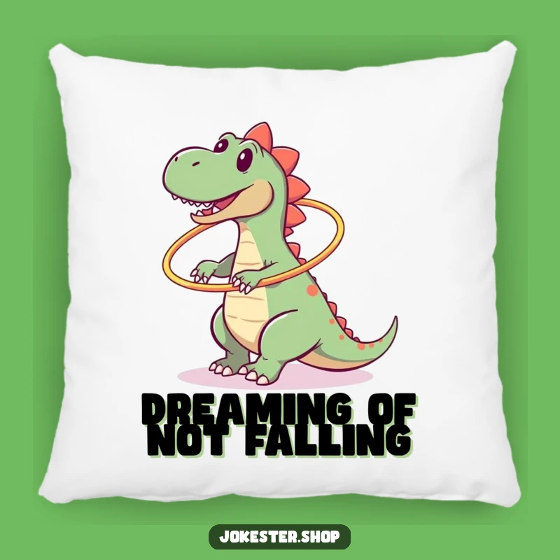 Funny Dinosaur Hula Hoop Crash Pillow, Comfy and Hilarious Decor Accent