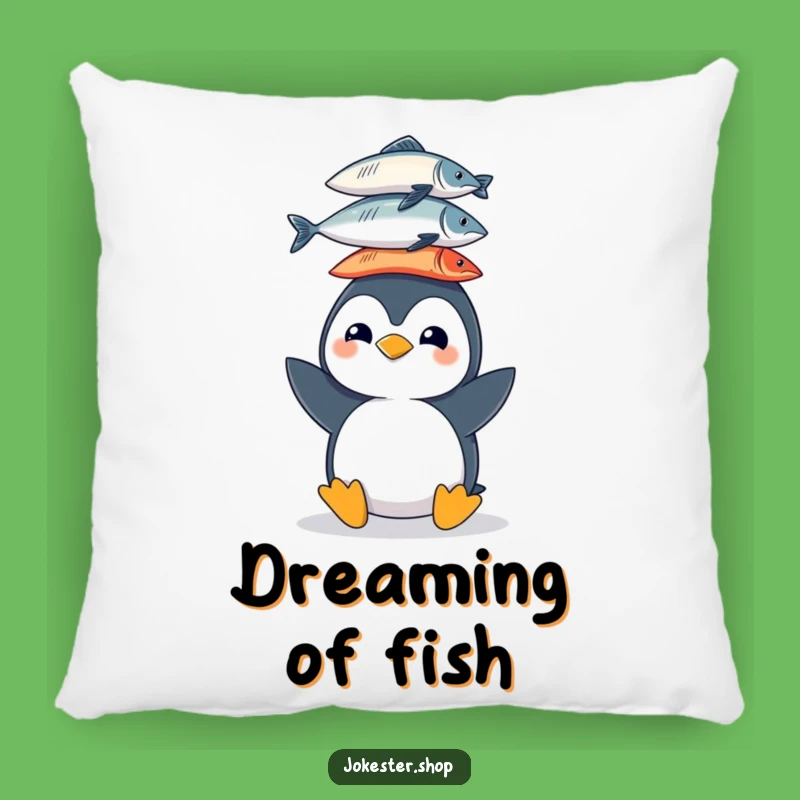 Funny Penguin Fish Pillow - Cozy Cushion with a Hilarious Character