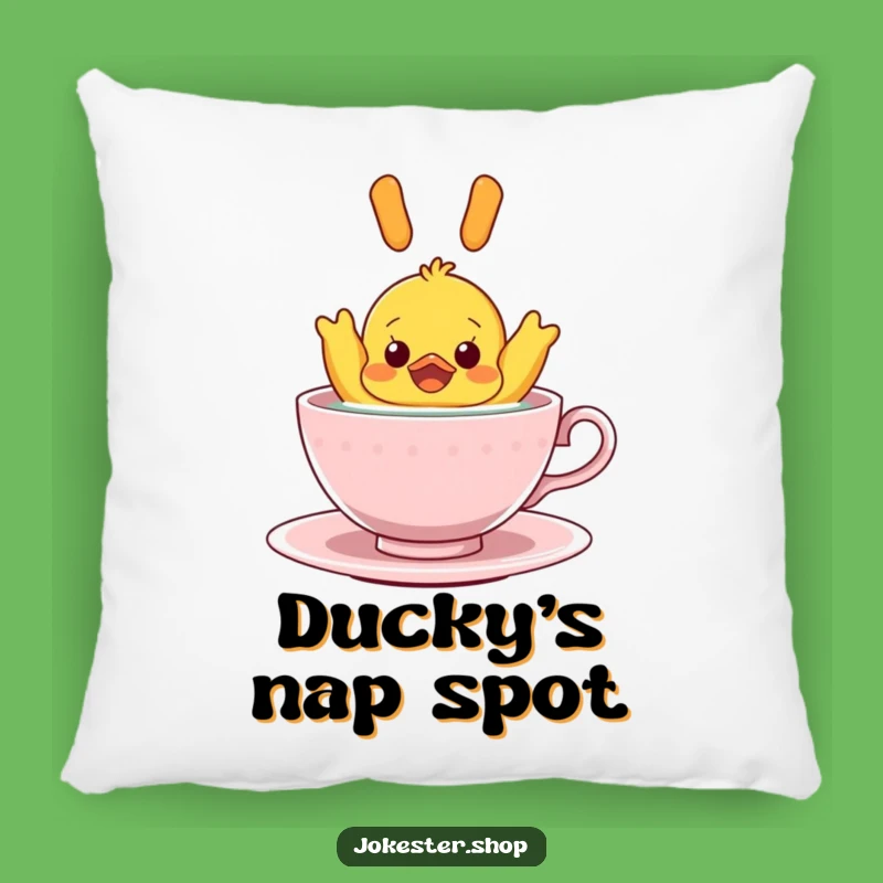 Funny Rubber Ducky Teacup Pillow: Cozy Surprise, Hilarious Comfort Decor!