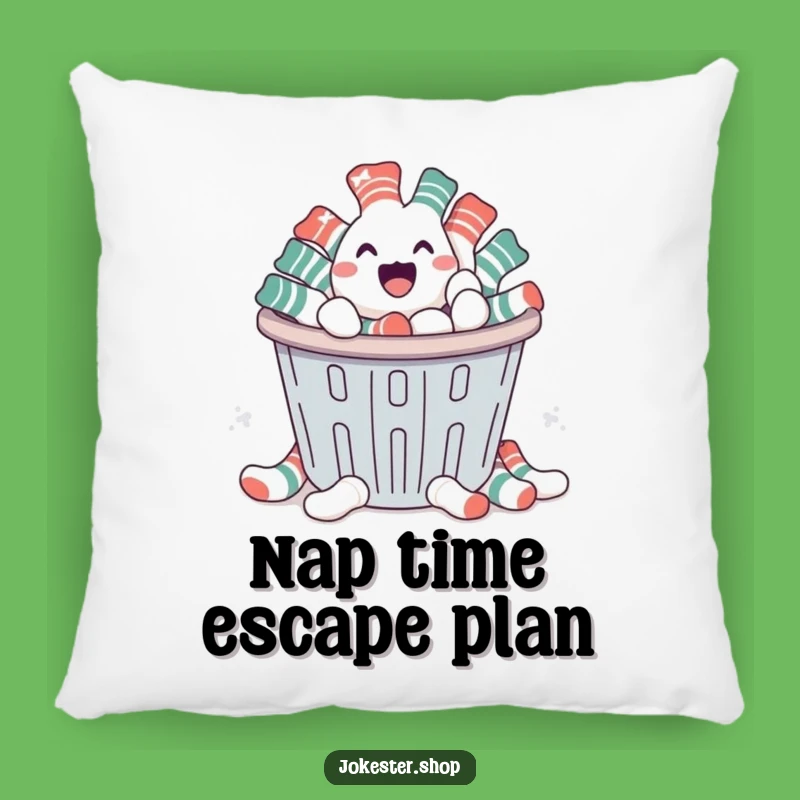 Funny Sock Pile Escape Pillow - Cozy and Hilarious Home Decor Gift