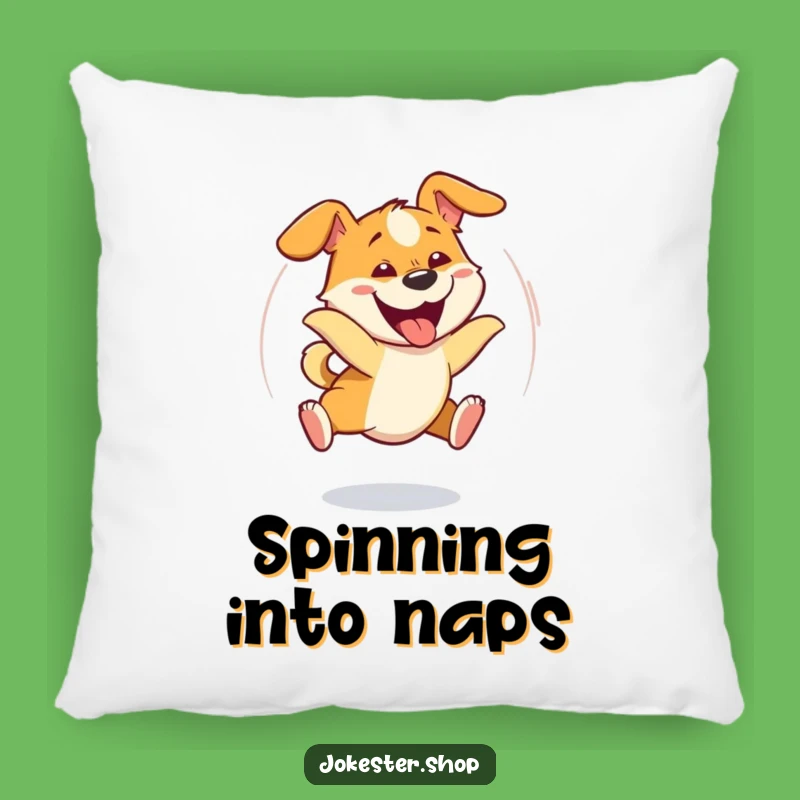 Funny Dizzy Dog Tail Chase Pillow - Cozy & Hilarious Pet Accent Gift