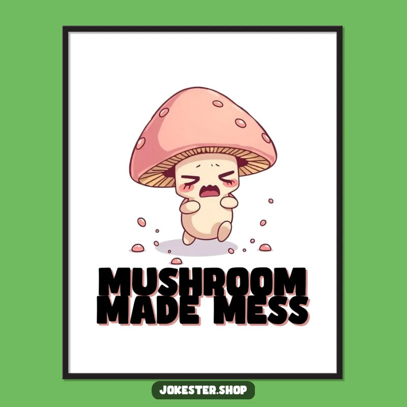 Funny Mushroom Digital Print - Tripping Spore Character Fungi Art Funny Gift