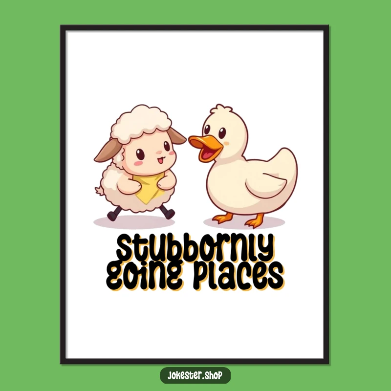 Funny Sheep Duck Digital Art: Hilarious Printable Decor for Comic Relief