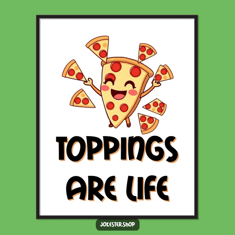 Funny Pizza Juggling Digital Art - Hilarious Print for Foodie Walls