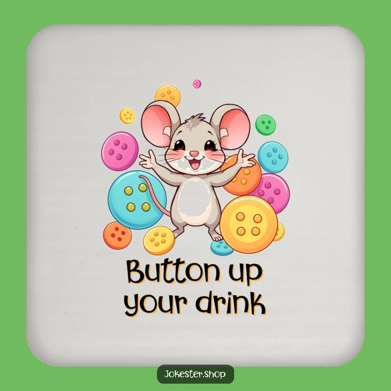 Funny Mouse Buttons Coaster: Hilarious Protection for Your Surfaces