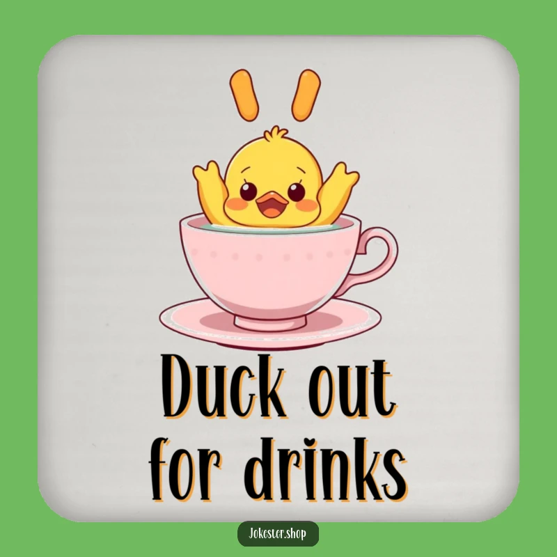 Funny Rubber Ducky Teacup Coaster: Surprise Protection, Hilarious Table Gift!