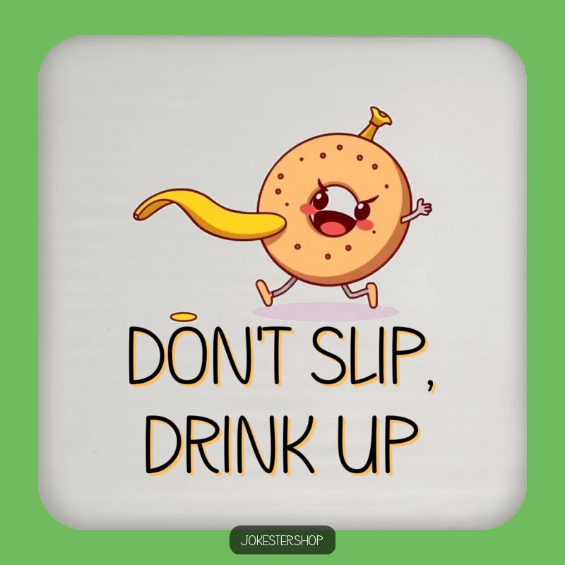 Funny Banana Peel Bagel Coaster: Protect with Pranks, A Hilarious Gift!