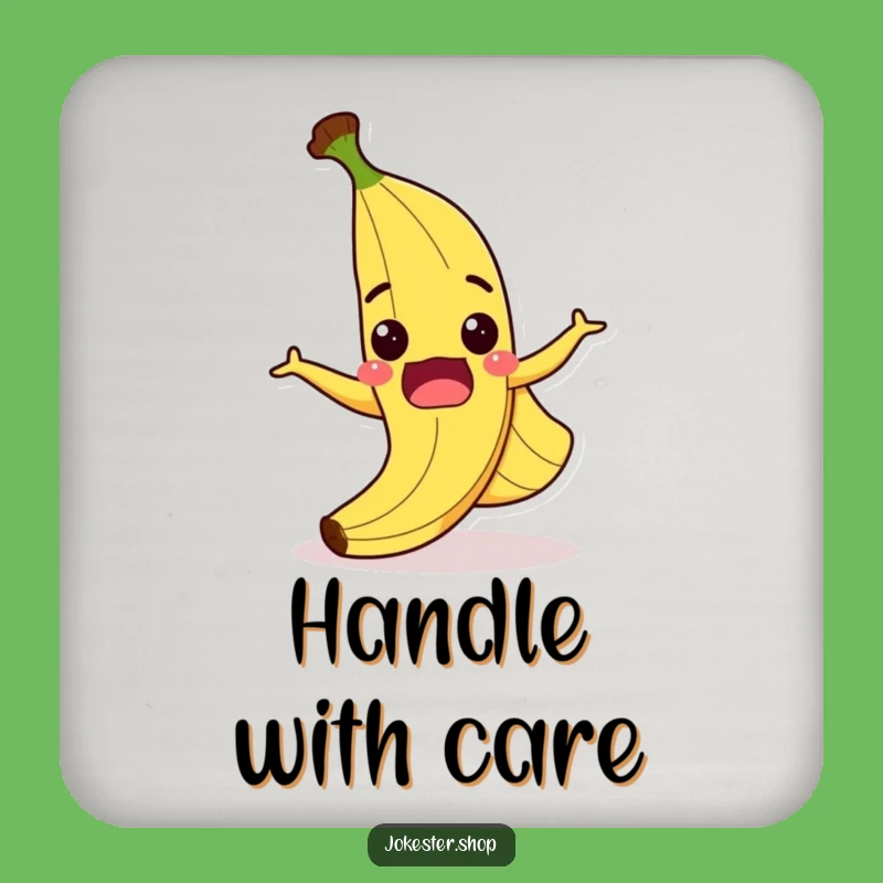 Funny Banana Peel Coaster Set - Hilarious Cartoon for Party Protection