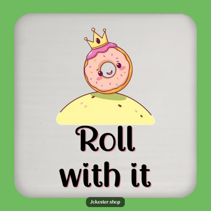 Funny Donut King Coasters - Hilarious Set for Sweet Decor
