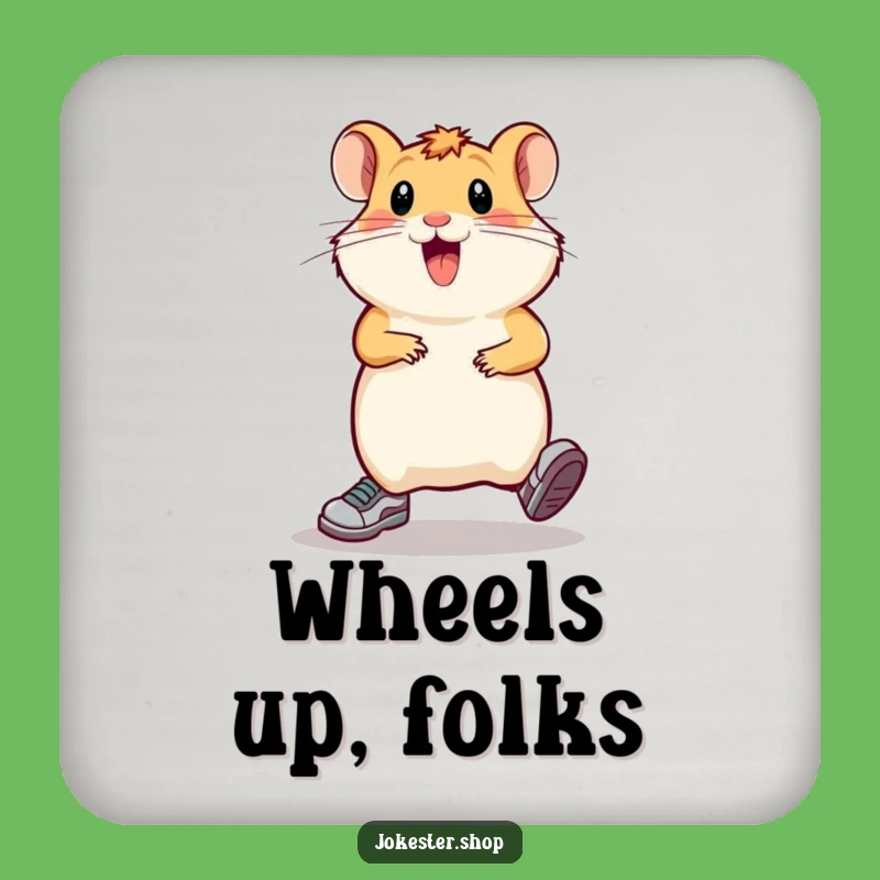 Funny Hamster Drink Coaster Set: Protect Surfaces with Hilarious Art