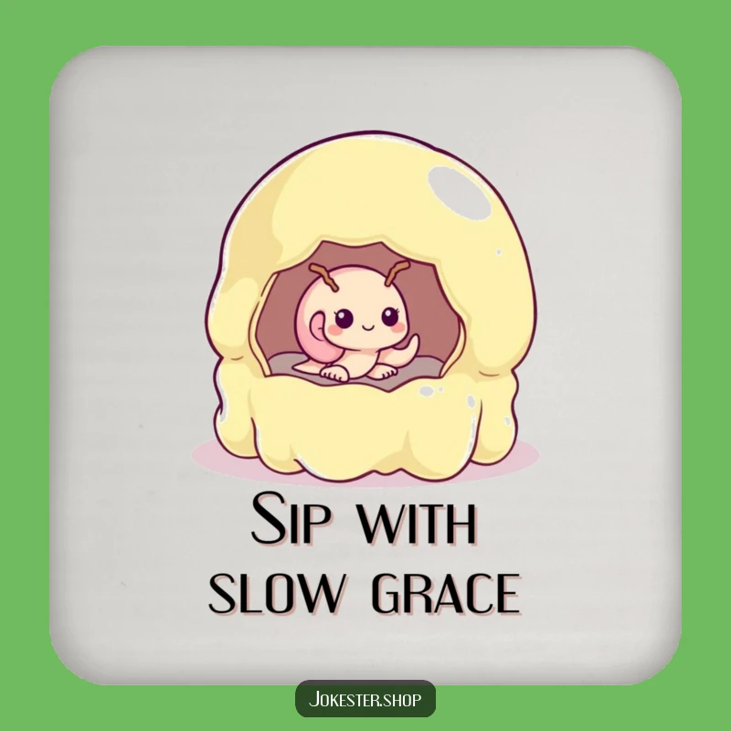 Funny Shy Snail Coaster - Wobbly Jelly Mold Protection for Your Drinks