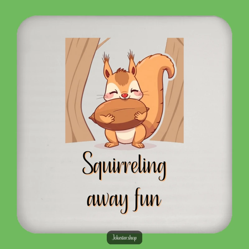 Funny Squirrel Nut Balance Drink Coaster - Hilarious Protection for Surfaces
