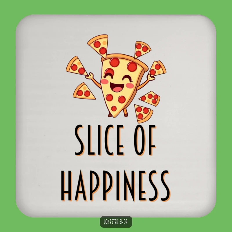 Funny Pizza Juggling Coaster - Hilarious Gift for Kitchen Tables