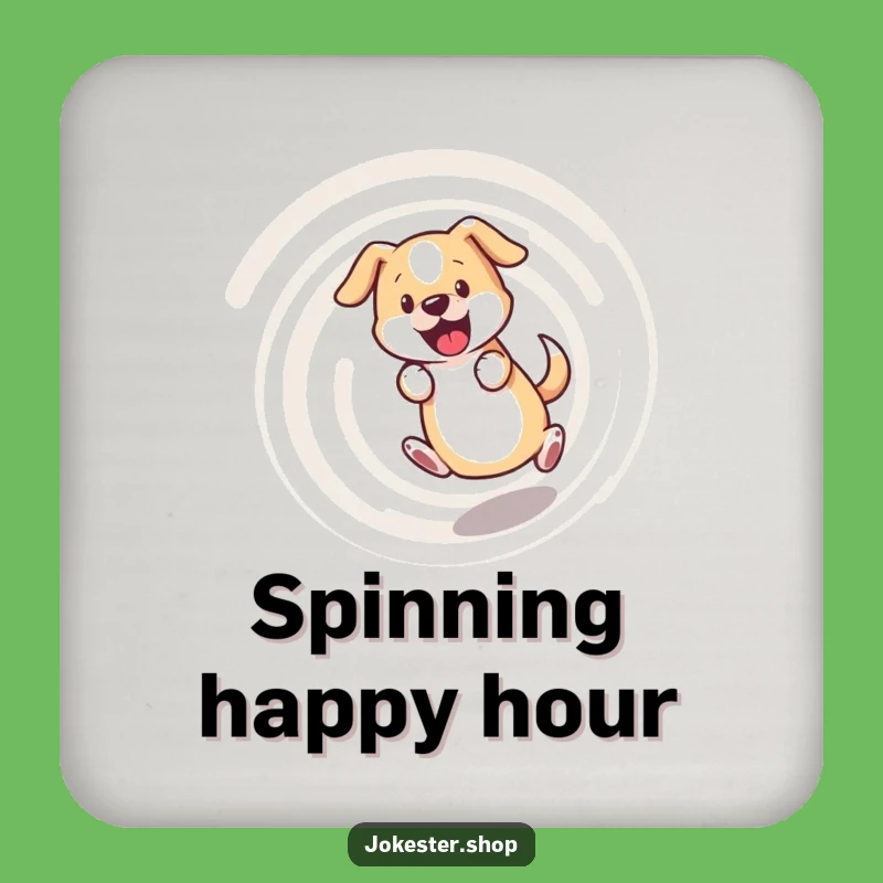 Funny Bewildered Dog Coaster - Surface Protection Humor, Great Humorous Gift