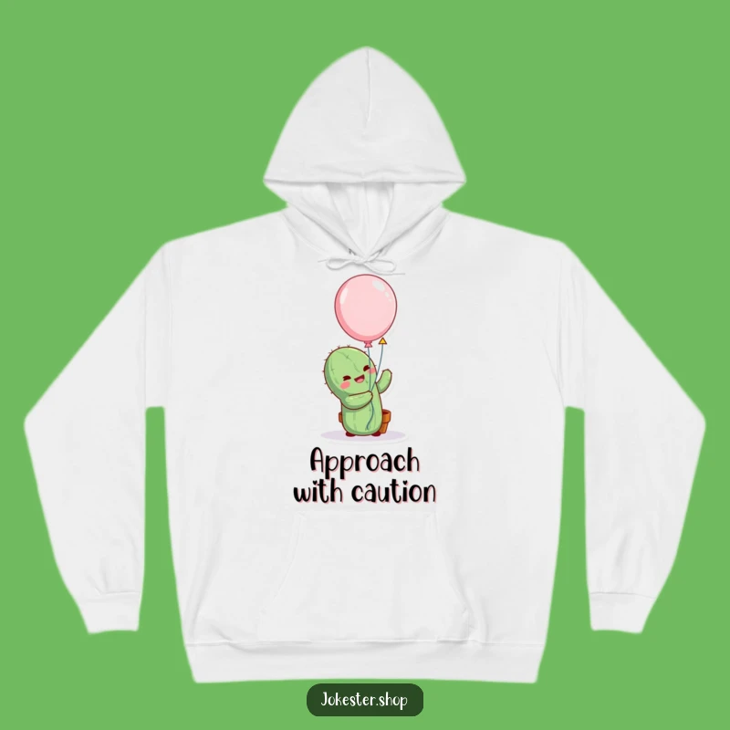 Funny Cactus Balloon Hug Hoodie - Cozy Comfort with a Hilarious Prickly Twist!