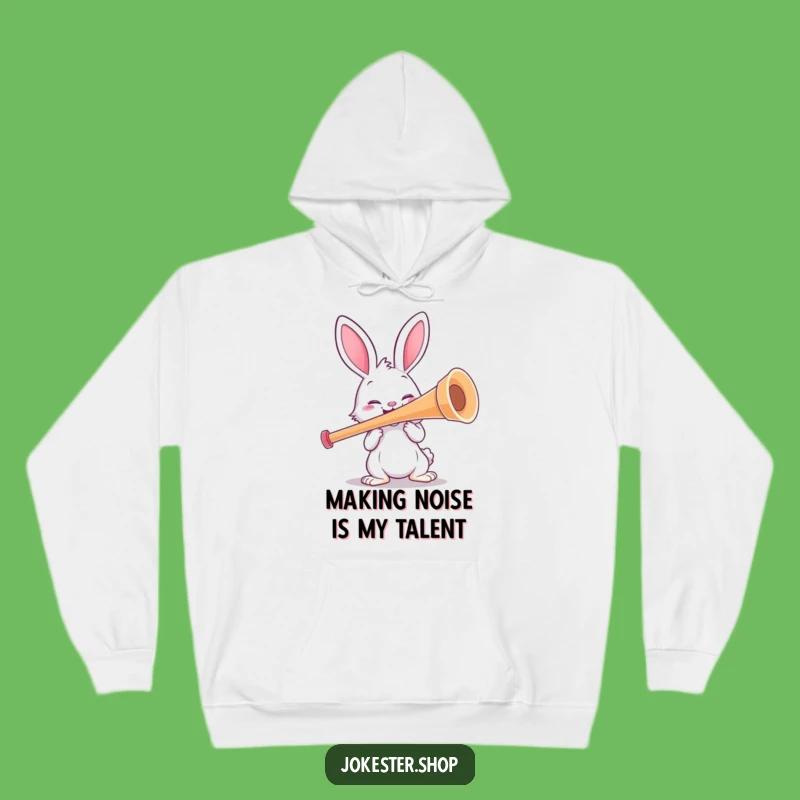 Funny Rabbit Kazoo Hoodie: Cozy, Hilarious Musical Sweatshirt for Ultimate Comfort