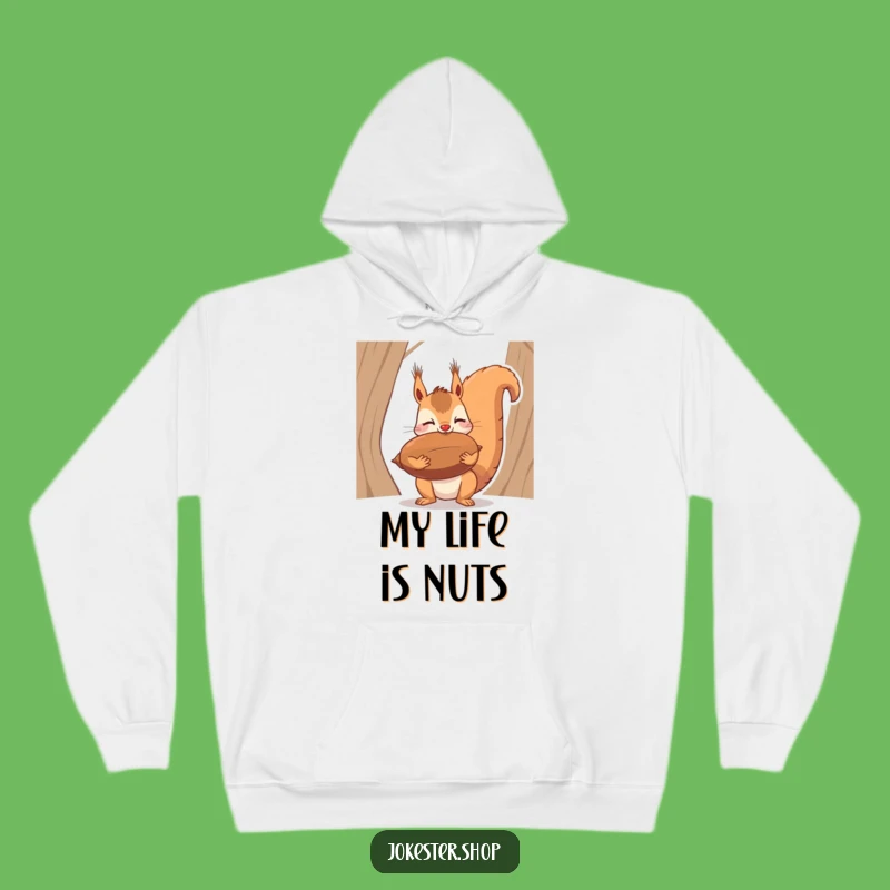 Funny Squirrel Nut Balance Hoodie - Cozy Rodent Acrobat Gift