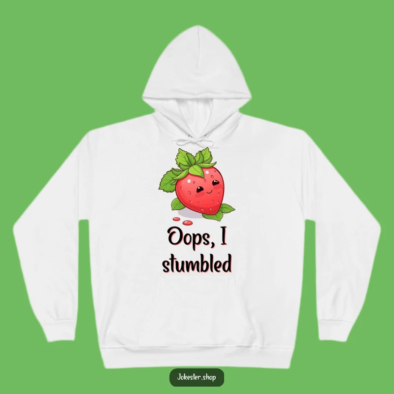 Funny Strawberry Trip Hoodie: Cozy Blushing Fruit Wear for a Hilarious Gift