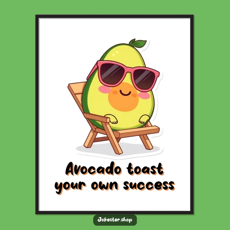 Funny Free Printable Wall Art: Avocado's Ultimate Chill Zone!