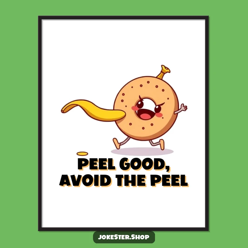 Funny Free Printable Wall Art: Banana Peel Prank for Quirky Downloadable Decor