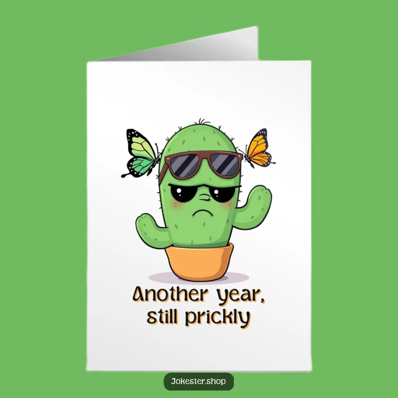 Grumpy Cactus Birthday Free Printable Card - Sunglasses Shade, Hilarious Gift