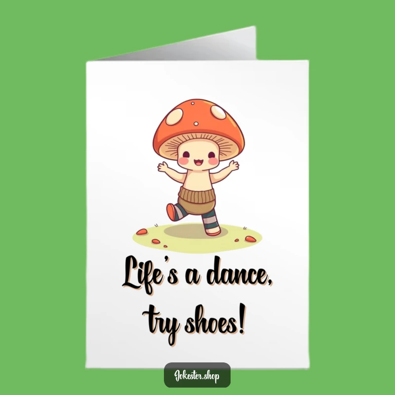 Funny Mushroom Dance Free Printable Birthday Card - Hilarious Downloadable Greeting Gift