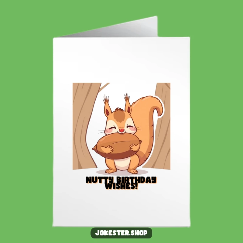 Free Printable Birthday Card: Funny Squirrel Nut Balance for a Hilarious Downloadable Gift